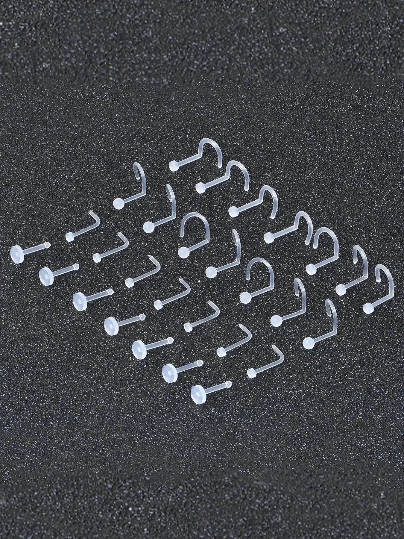 Transparent Acrylic Nose Ring & Lip Ring, 28pcs Cute Body Jewelry for Women & Men, Trendy All-match & Exquisite Jewelry for Daily & Party Decoration