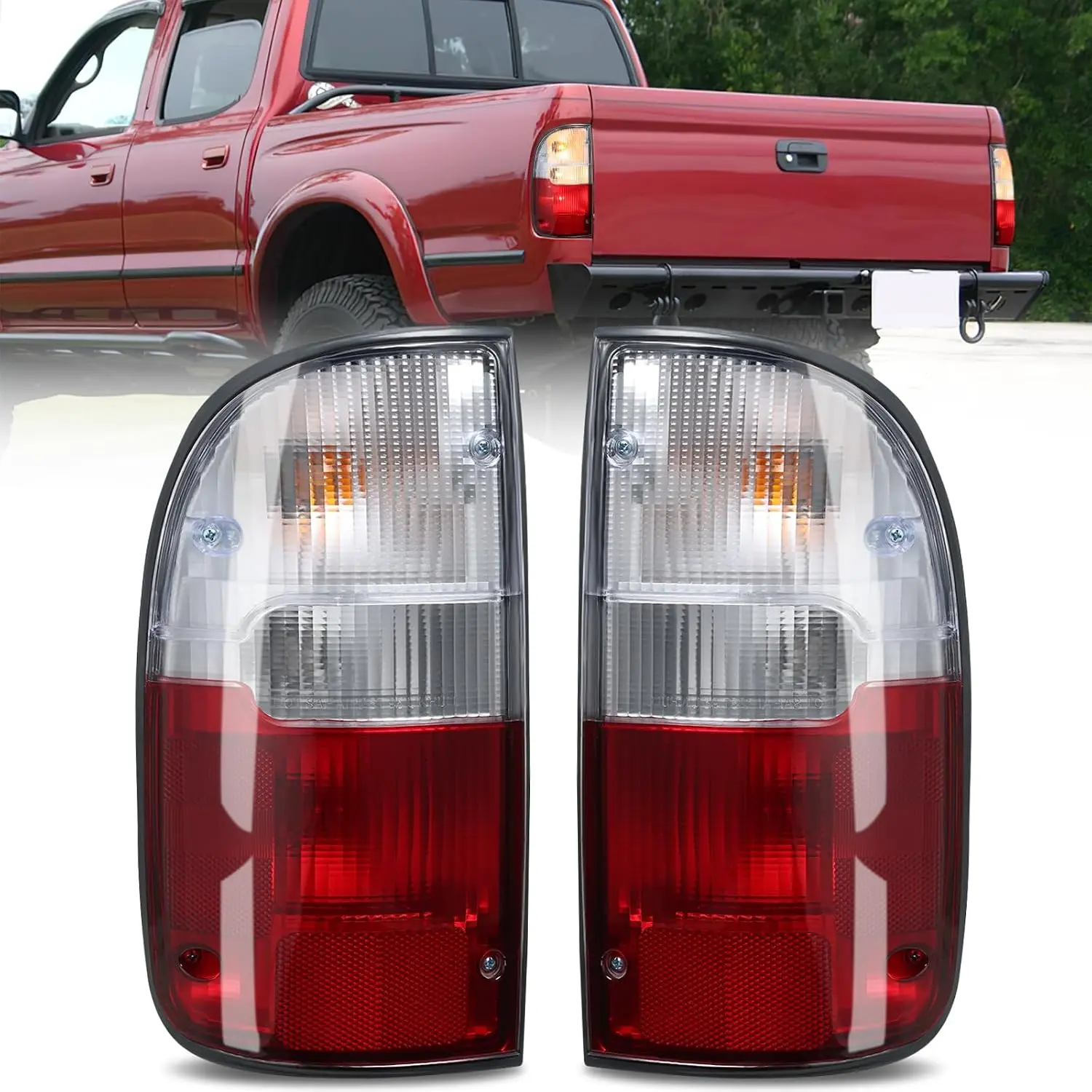 Nilight OE-Style Taillight Assembly, Rear Lighting Replacement for 1995-2000 Toyota Tacoma, Driver & Passenger Side Rear Tail Light Lamps