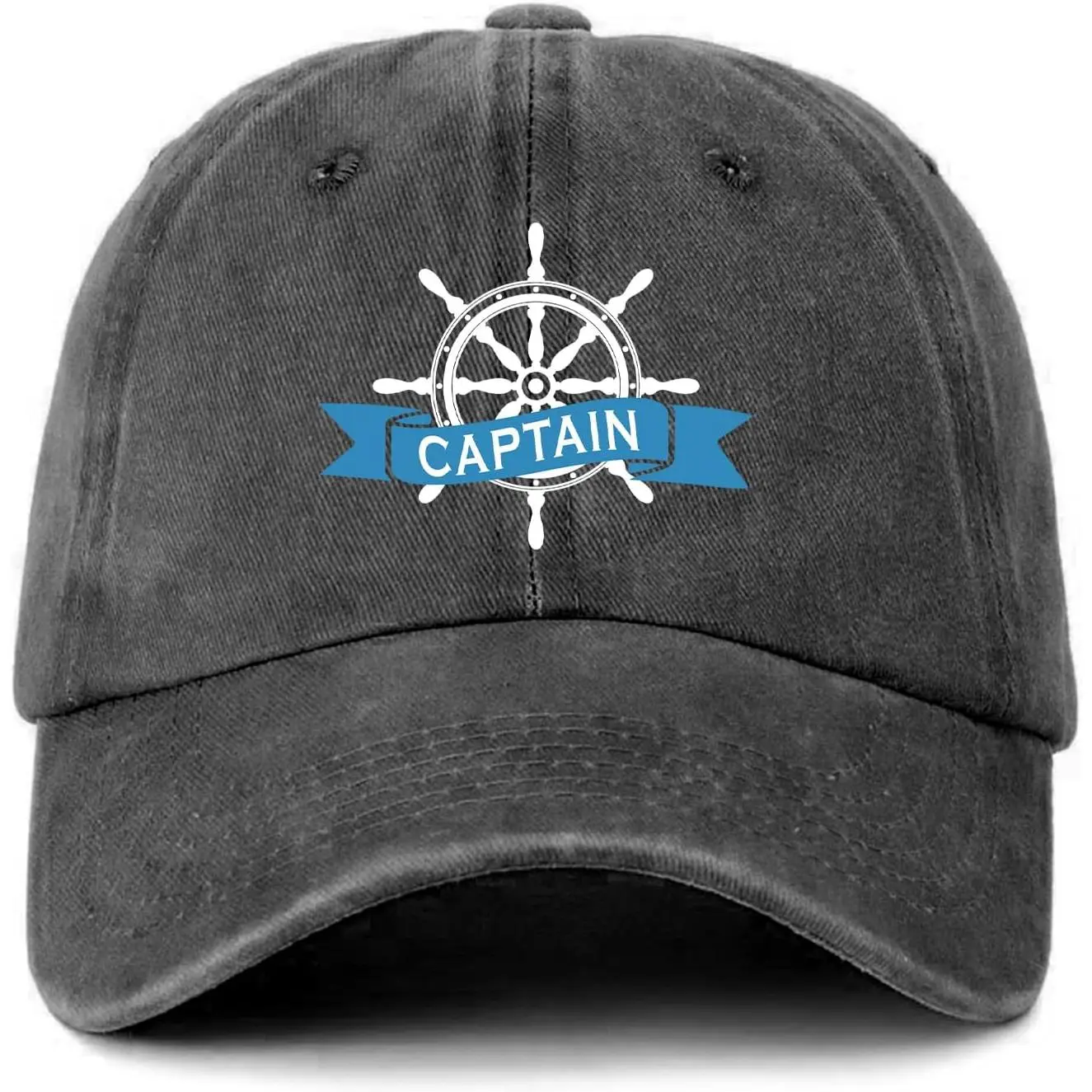 Funny Boating Printed Hat - Captain - Men's Adjustable Washed Cotton Baseball Cap - Boat Owner Gifts - Boating Gifts for Captain First Mate Crew Friend Multicolor,breathable,casual,double,style,59