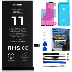 4500mAh Upgraded Replacement Battery Compatible with iPhone 11, High Capacity New 0 Cycle A+ Battery for Model A2111, A2223, A2221 with Complete Repair Tool Kit