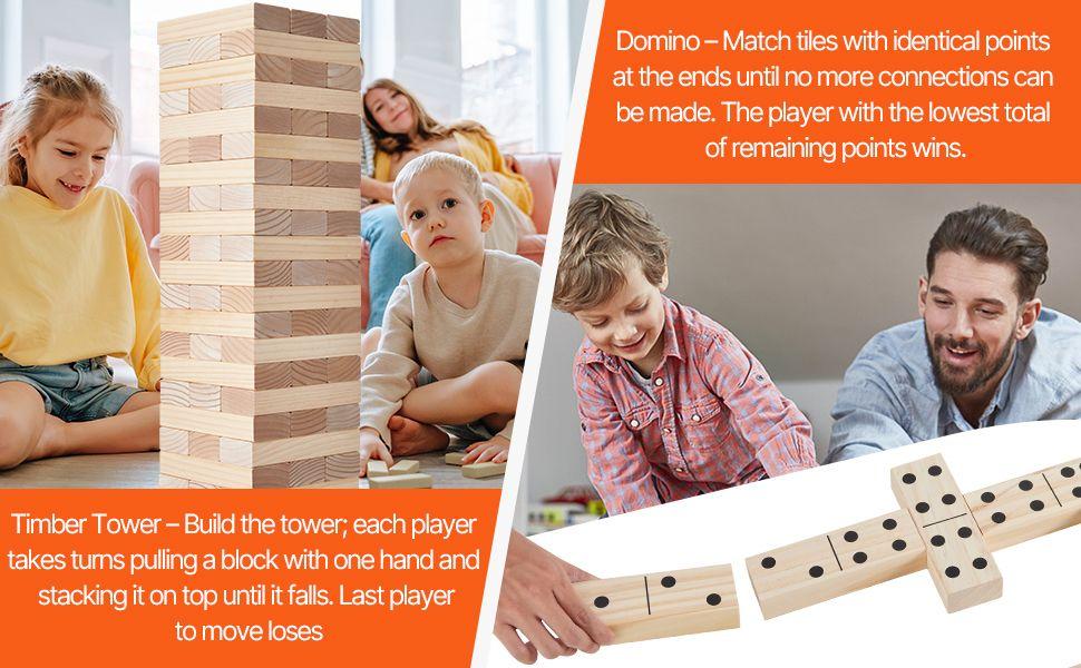 Tumbling Timber Toy 60 Blocks Giant Tumble Tower Blocks Game Pine Wood Bag Tumbling Timber Toy 60 Blocks Giant Tumble Tower Blocks Game Pine Wood Bag