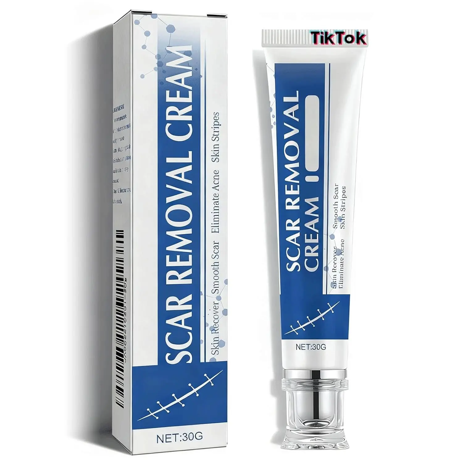 Silicone Scar Removal Cream Gel for Surgical Scars and Keloid Bump 1pcs