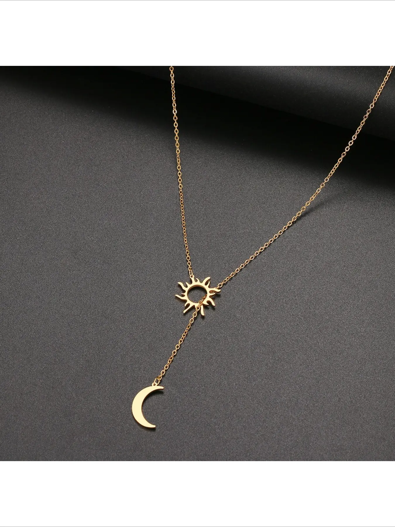 Trending Hot Style Elegant Womens Long Fashion Necklace With Four Week Twisted Sun Moon Pendant Exquisite Delicate Jewelry For Daily Party Outfit