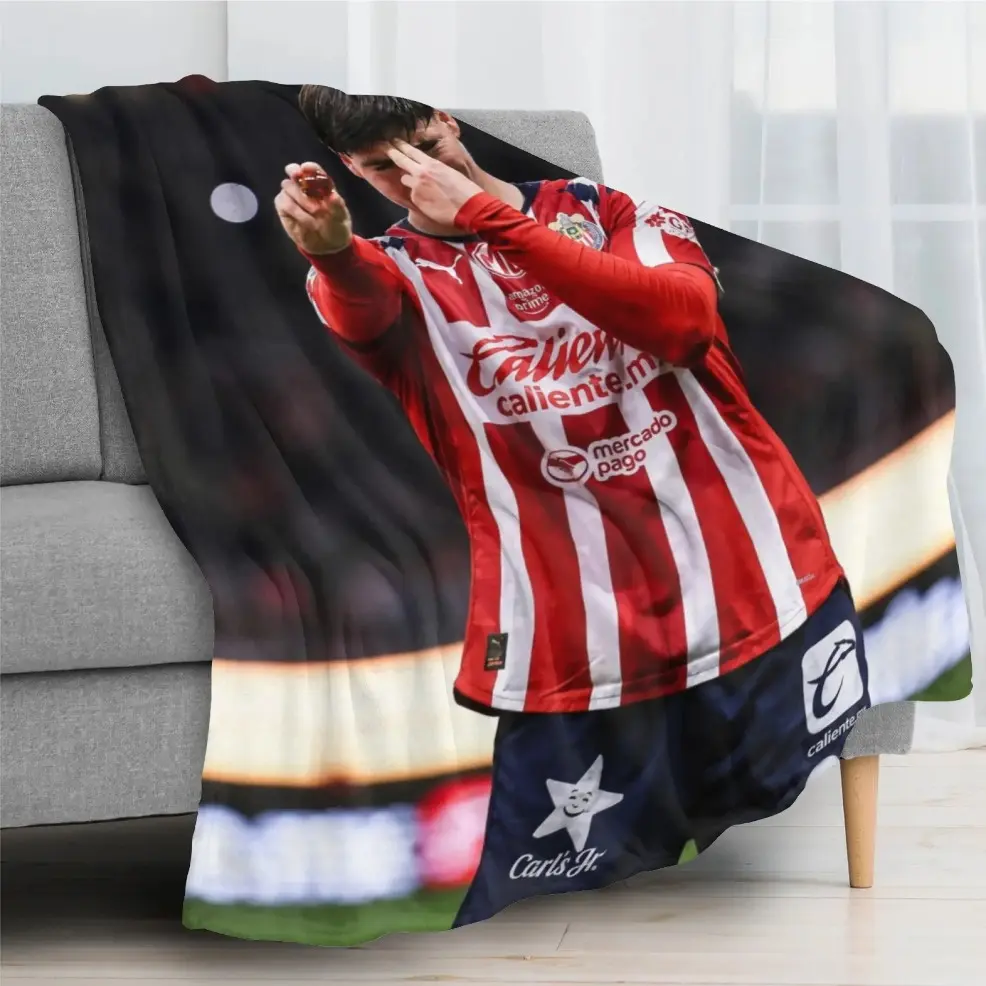 Armando Gonzalez Mexican Icon Portrait Plaid Flannel Fleece Throw Blanket - Glam, Stain-Resistant, Cozy Plush for Adults, Ideal for Living Room Room Decor, Bed, Unique Birthday & Holiday Gift
