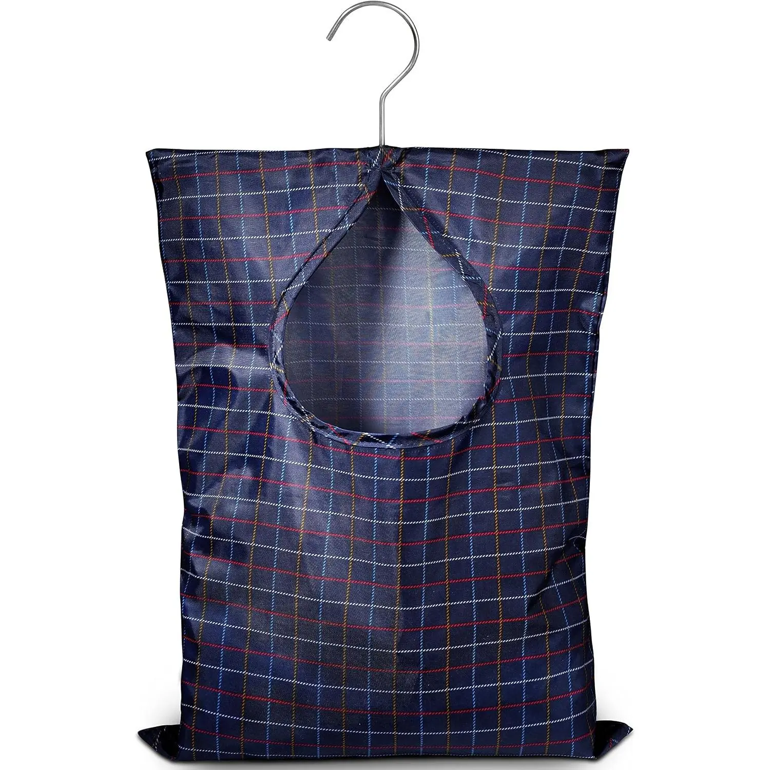 Clothespin Bag - 11" x 15" - Holds 100 Medium-Sized Clothes Pins, Water-Repellent Material, Hook for  and Effortlessly Sliding  the Clothesline with an Extra-Large Opening.