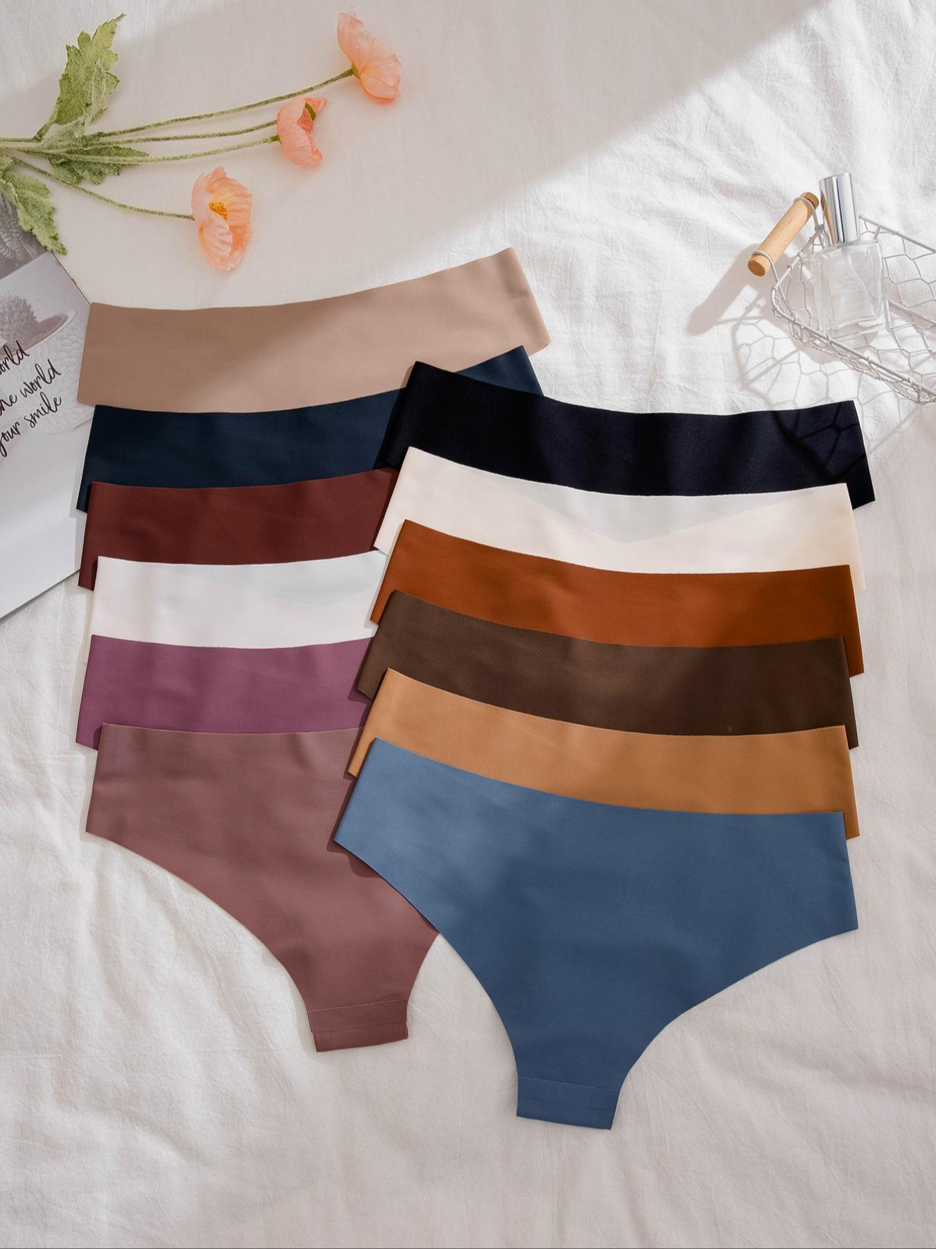 Women's Solid Seamless Panties, Comfort Soft Elegant Knicker, Multipack Panties Underwear for All Seasons, Panties for Women, Womenswear & Underwear, Underwear for Women, Women Underwear
