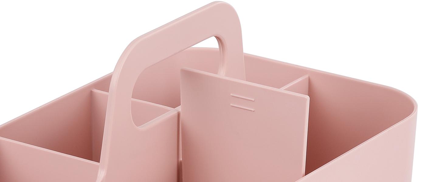 Multiuse Caddy Organizer with Handle - Stackable Plastic Tote Bin - Art Craft Supplies, Office, Desk, Stationery Pen Holder, Kitchen, Utensil, Makeup, Bathroom, Shower, Cleaning, Dorm Organizer - Blue : Office Products