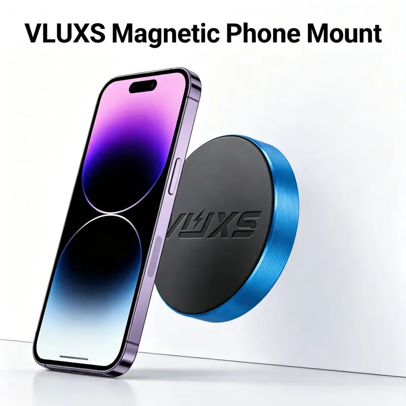 10 Pack Mini Adhesive Magnetic Phone Mounts, Compact Metal Dashboard Holders for Car, Desk, Wall, Kitchen and Office, Strong Universal Hands-Free Cell Phone Mount for iPhone, Samsung, Android Smartphones and GPS, 5 Colors Available