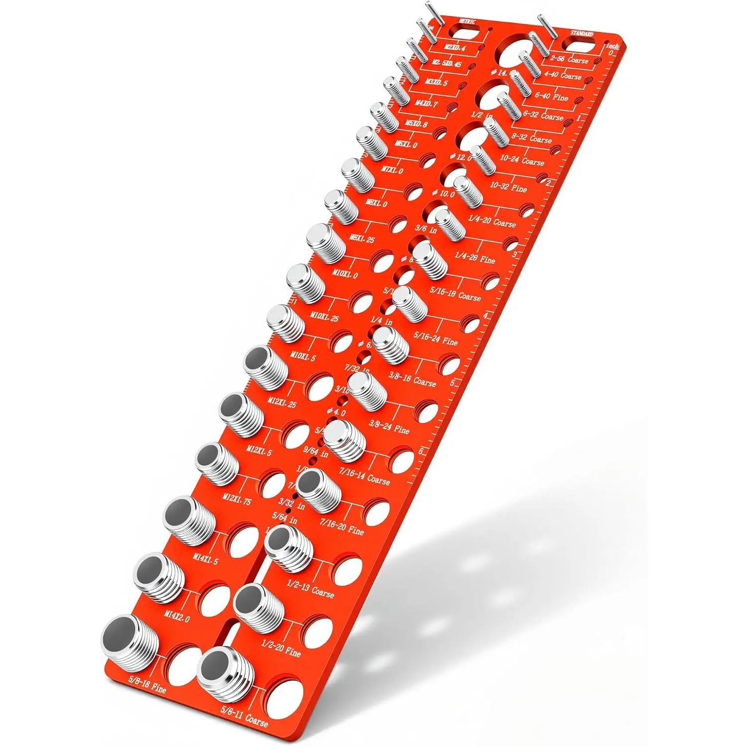 Checker, Nut and Bolt Checker, Screw Size and Identifier Gauge with Standaretric & Bit Gauges, Bolt Size for Quickly Identify Sizes
