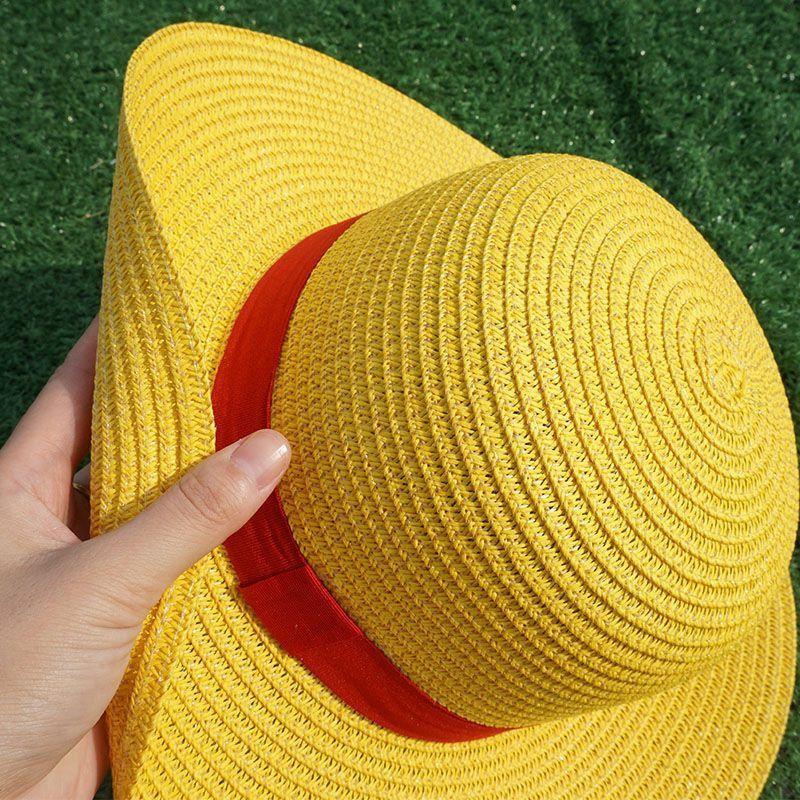 One Piece King Luffy Same Cosplay Hat Anime Cosplay Props Hats Stage Performance Accessories Neutral Sun Hats Parent-child Game