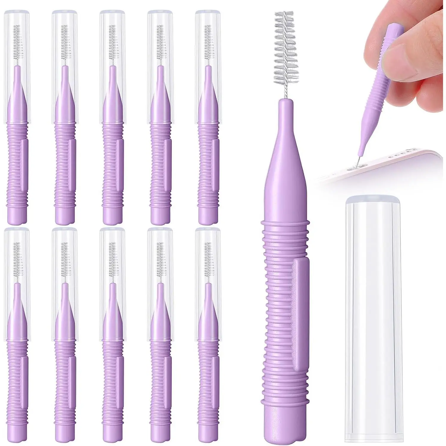 10 Pack Cell Phone Cleaning Kit, Nylon Brushes, Anti-Clogging Mini USB C Port Cleaning Tool Multifunctional Phone Speaker Cleaner for Speaker and Receiver Headphones Tablet  Camera
