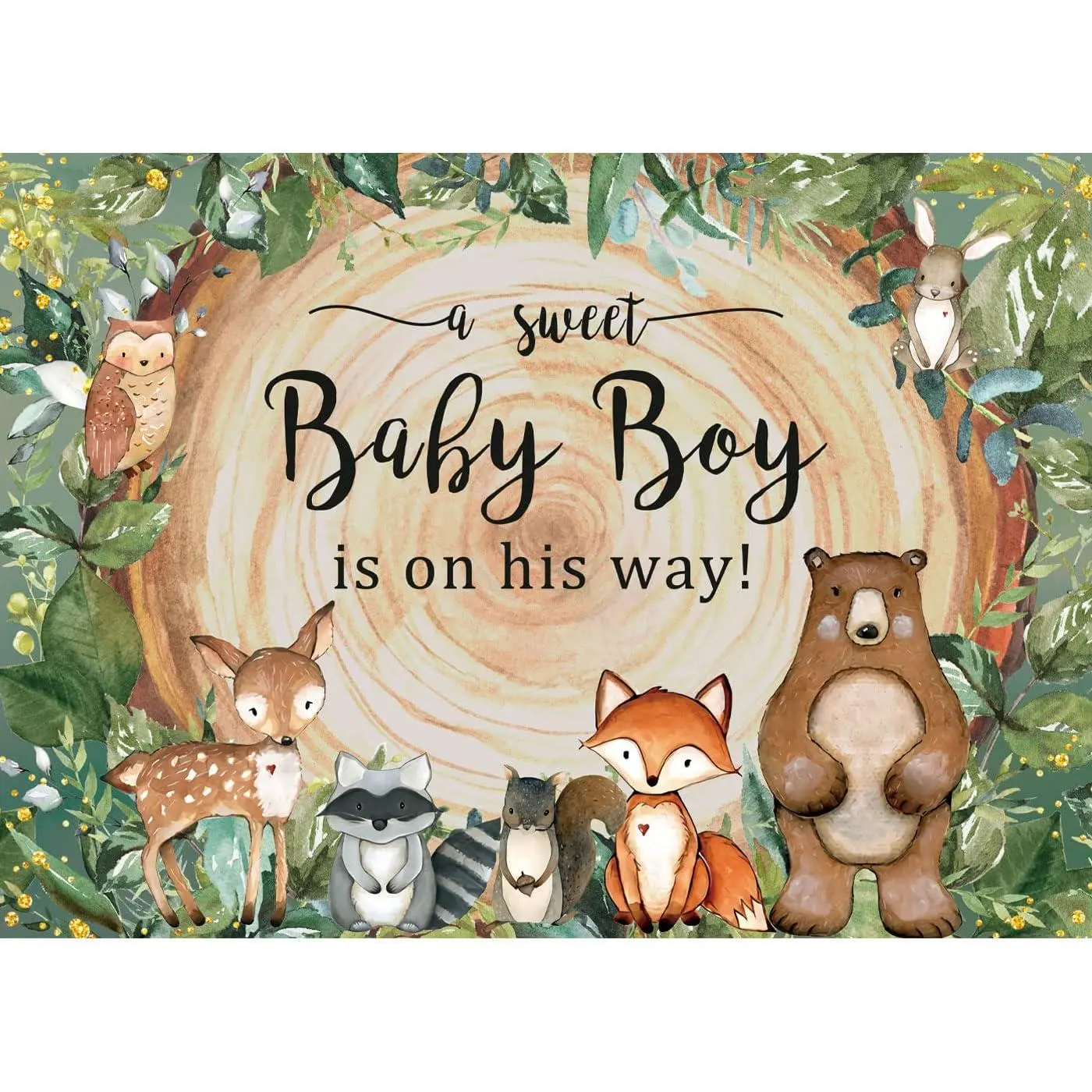 7x5ft Woodland  Shower Backdrop Woodland  Backdrop for Oh  Safari Jungle  Shower Photography Props