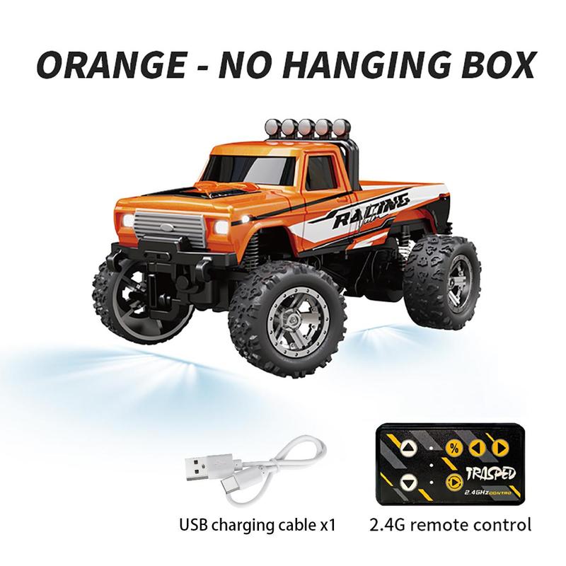 1:64 Alloy Mini RC Off-Road Vehicle, High-Speed 3-Mode Monster Truck with Constant Cruise & Buffer Chassis, 2.4G Hobby-Grade Remote Control Toy Gift for Kids