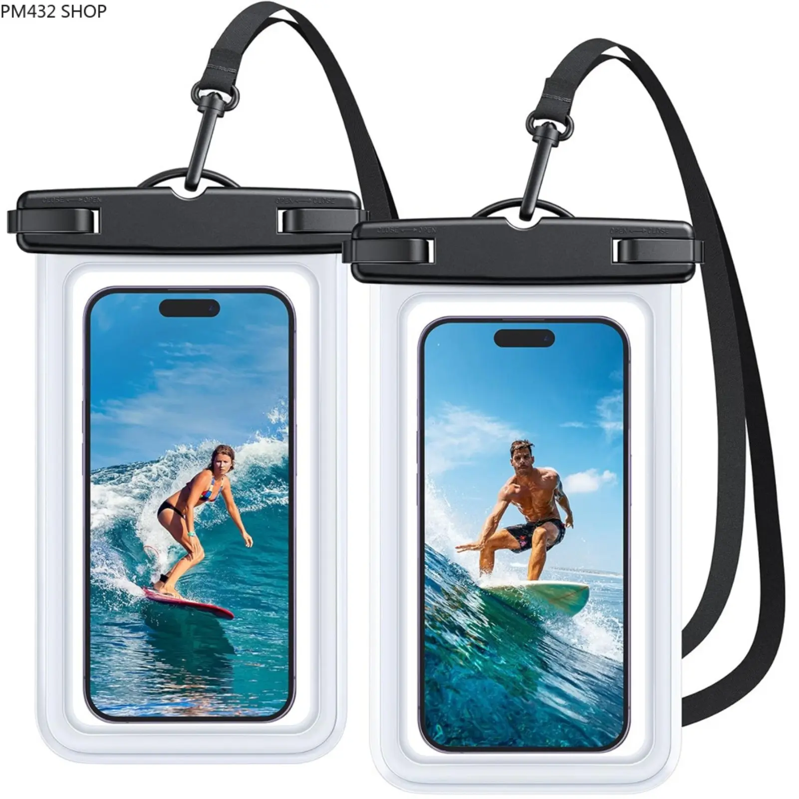 Transparent Waterproof Phone Pouch – PVC Touch Screen Phone Dry Bag Case, Universal Waterproof Phone Cover for Swimming, Beach, Rafting & Outdoor Water Sports Protection