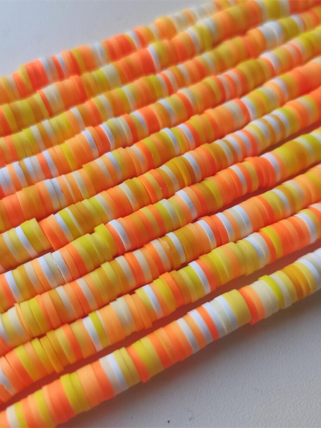 Colorful Soft Clay Slices, Round Polymer Clay Beads, DIY Jewelry Making Supplies for Bracelet Necklace Earrings, Fashion Accessories for Women & Girls