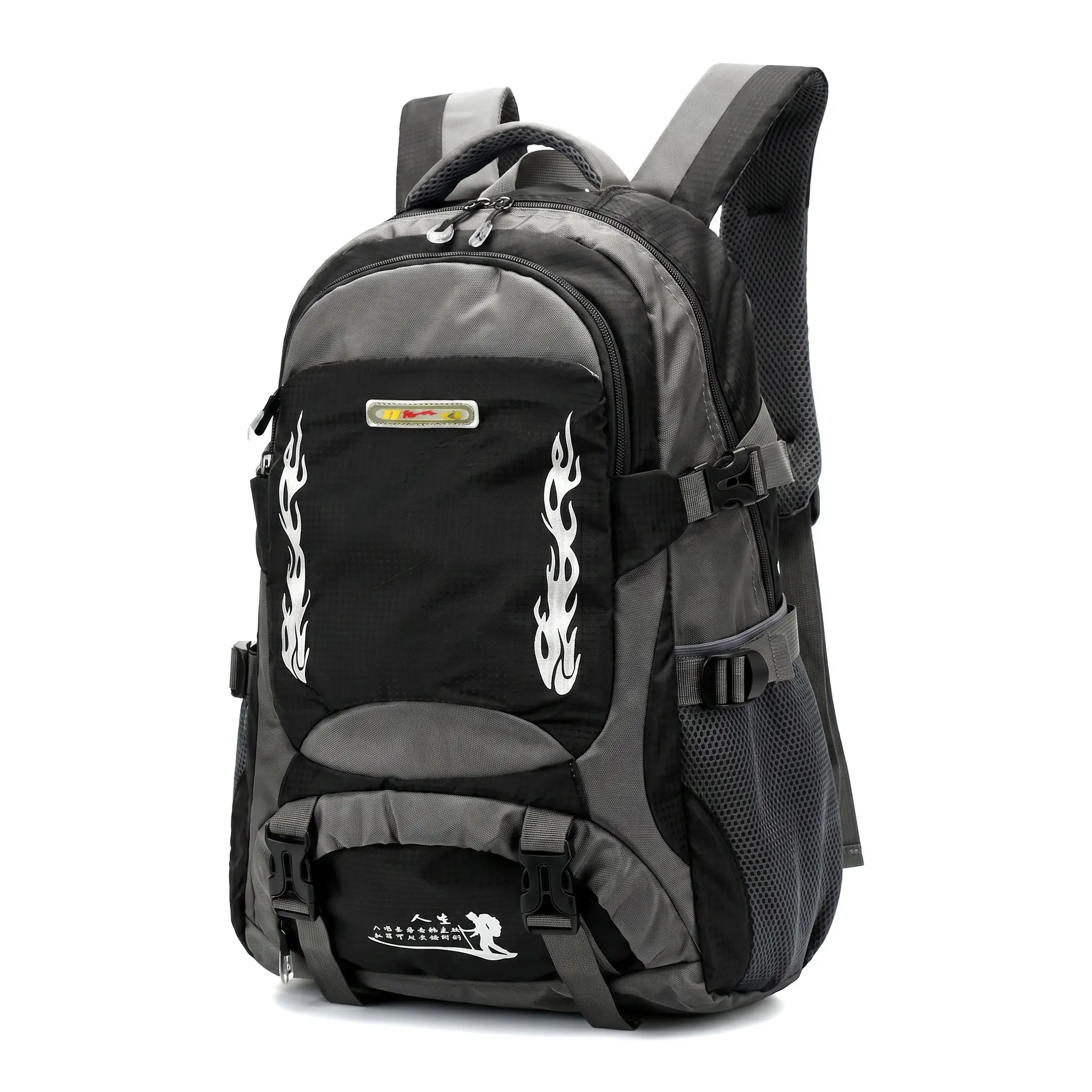 Unisex Lightweight Travel Backpack, 20-35L Solid Color Oxford Cloth Daypack for Hiking & Commuting, 14-Inch Laptop Compartment, Spot Clean, Outdoor