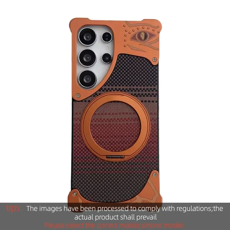 Aluminum Case For Samsung Galaxy S25 Ultra S24 Ultra Aramid Fibers Anti-fall Metal Lens Protection Magnetic Cover