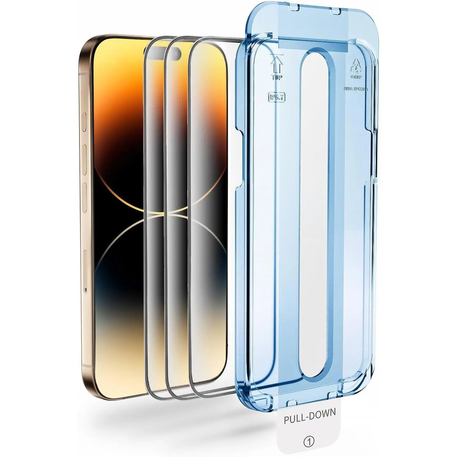 for  15 Plus &  16 Plus Screen Protector 3-Pack: 9H  Tempered Glass, Easy Installation, Full Coverage Case Friendly, Anti-Fingerprint