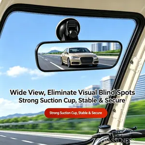 Universal Suction Cup Car Wide Angle Rear View Mirror, Electric Tricycle Indoor Mirror, Enhanced Safety HD Backup Mirror, Interior Upgrade Accessory