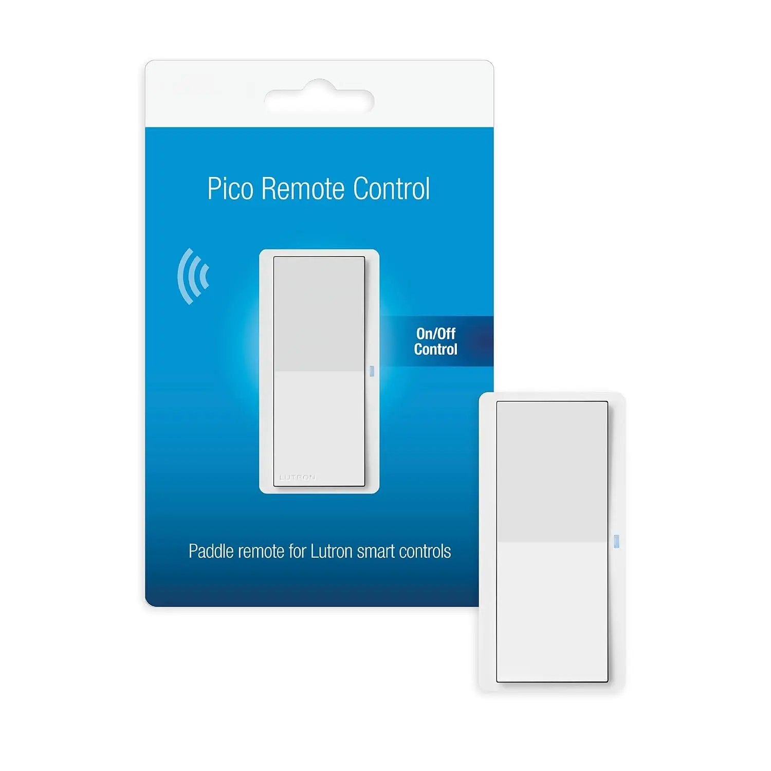 Paddle Pico Remote for Caseta  Dimmers/Switches |  Remote with /Off/Preset control, for table top or wallmount use, PJ2-P2B-GWH, White