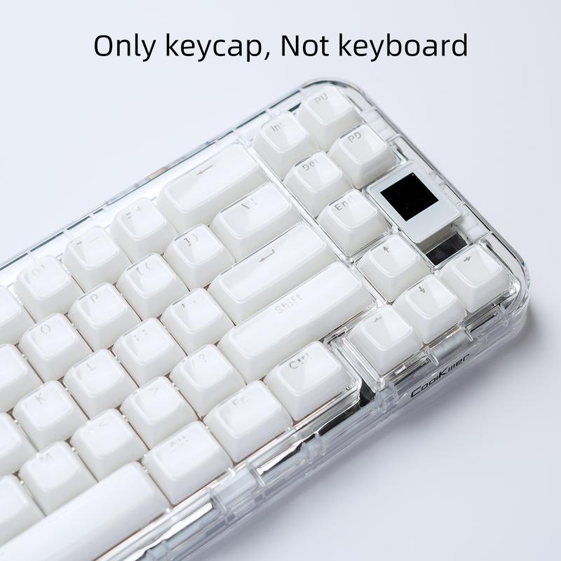Artificial Crystal Translucent Keyboard Keycap, PC Dual Color Injection Molding Keycap, Compatible with 6.25U Space 61 68 75 84 87 98 99 100 104 108