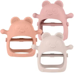 3 Pack Baby Teething Toys  3-6 6-12 Months, Food Grade Silicone Teething Mitten, Anti Dropping Wrist Hand Teethers Baby Chew Toys  Sucking Needs, BPA Free
