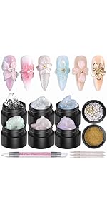 Cuticle Oil Pusher Pen Set, 2-in-1 Ceramic Cuticle Pushers with Oil for Nail Repair, Hangnail & Dry Cuticle Removal, Nail Care Pens for Manicure & Pedicure, Professional Salon Tools