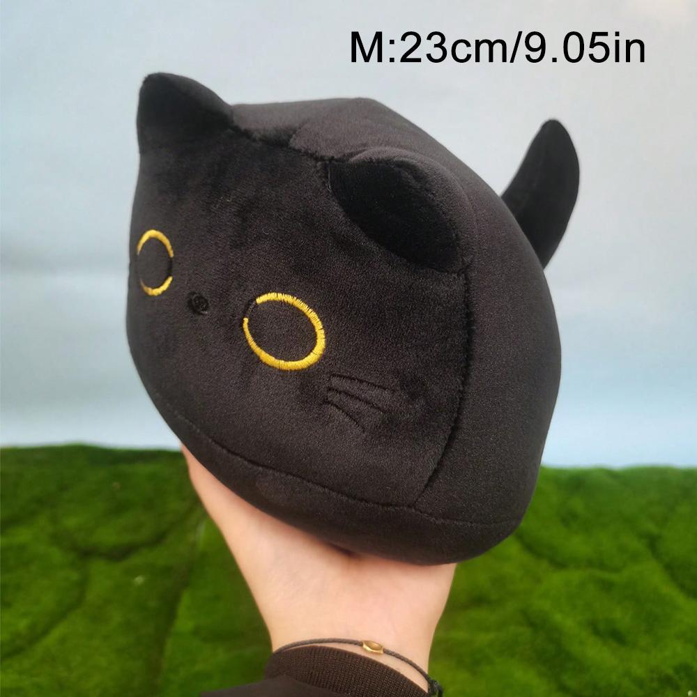 Black Cat Plush Toy, Soft Stuffed Decoration, Children's Companion Comfort Toy, Soft Stuffed Animal, Gift for Her, Men's Gift