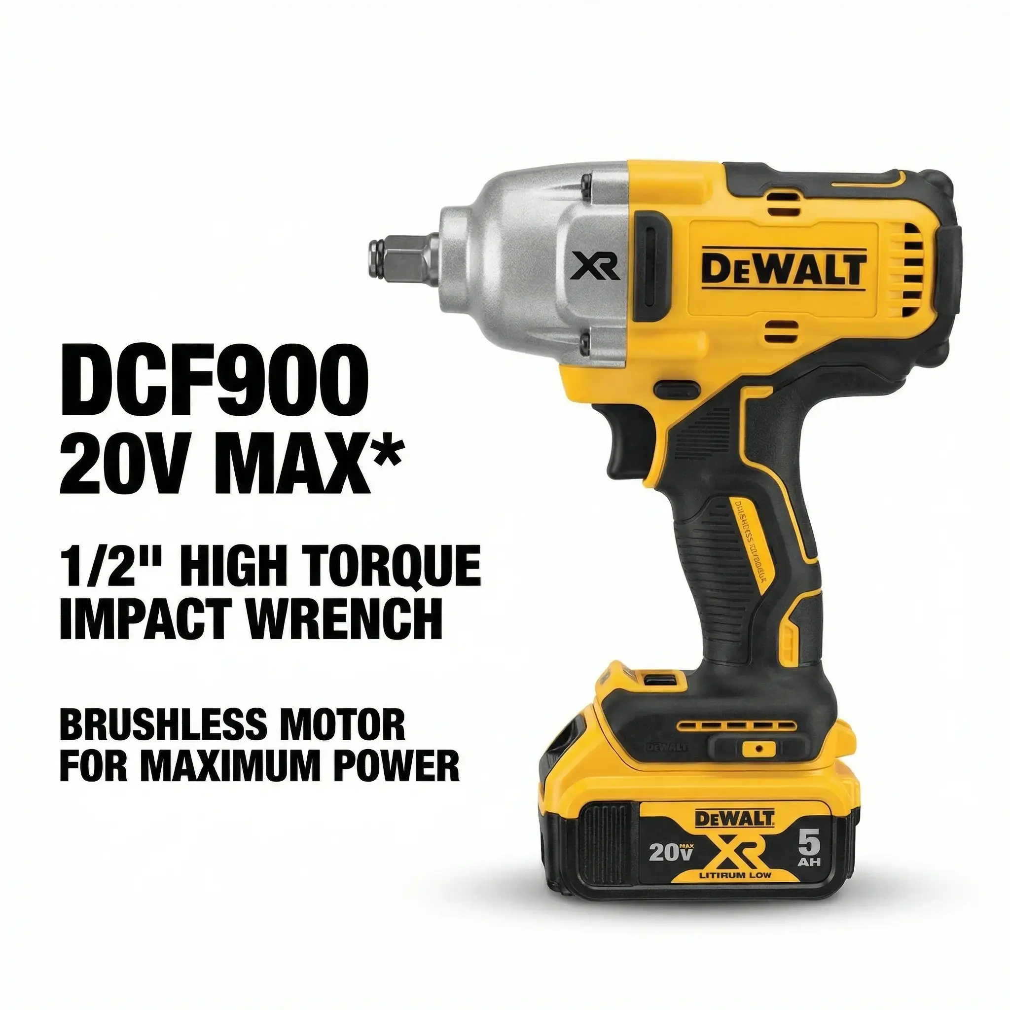 DEWALT DCF900 1/2 Inch 20V | Brushless 1898Nm For Heavy Equipment,High Power Lithium Impact Wrench,Cordless High-Torque Impact Drill,Cordless Brushless Impact Drill  ,high torque power tool,impact wrench kit