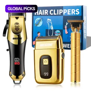 Professional Men's Grooming Kit, 1/3 Counts Multifunctional Hair Shaver and Trimmer Set, with Built In Battery USB Charging Combs and Brushes