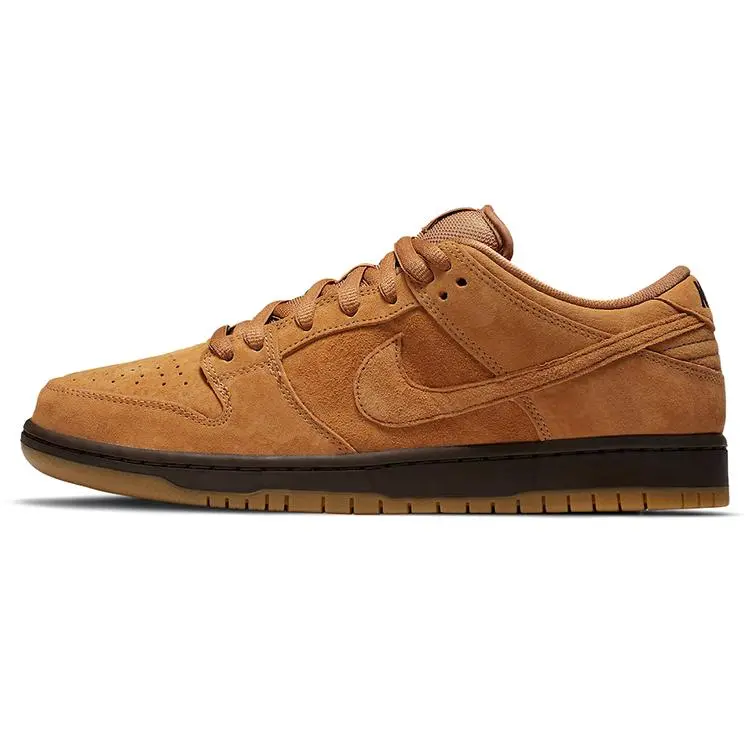 Nike Dunk SB Pro Wheat Mocha Low-Top Skate Shoes Unisex Verifiable, with credentials and supporting global authentication