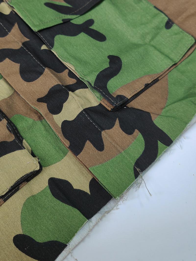 Women's Camo Print Crop Jacket, Casual Fashionable Long Sleeve Jacket for Daily Outdoor Wear, Ladies Spring & Fall Clothes, Womenswear