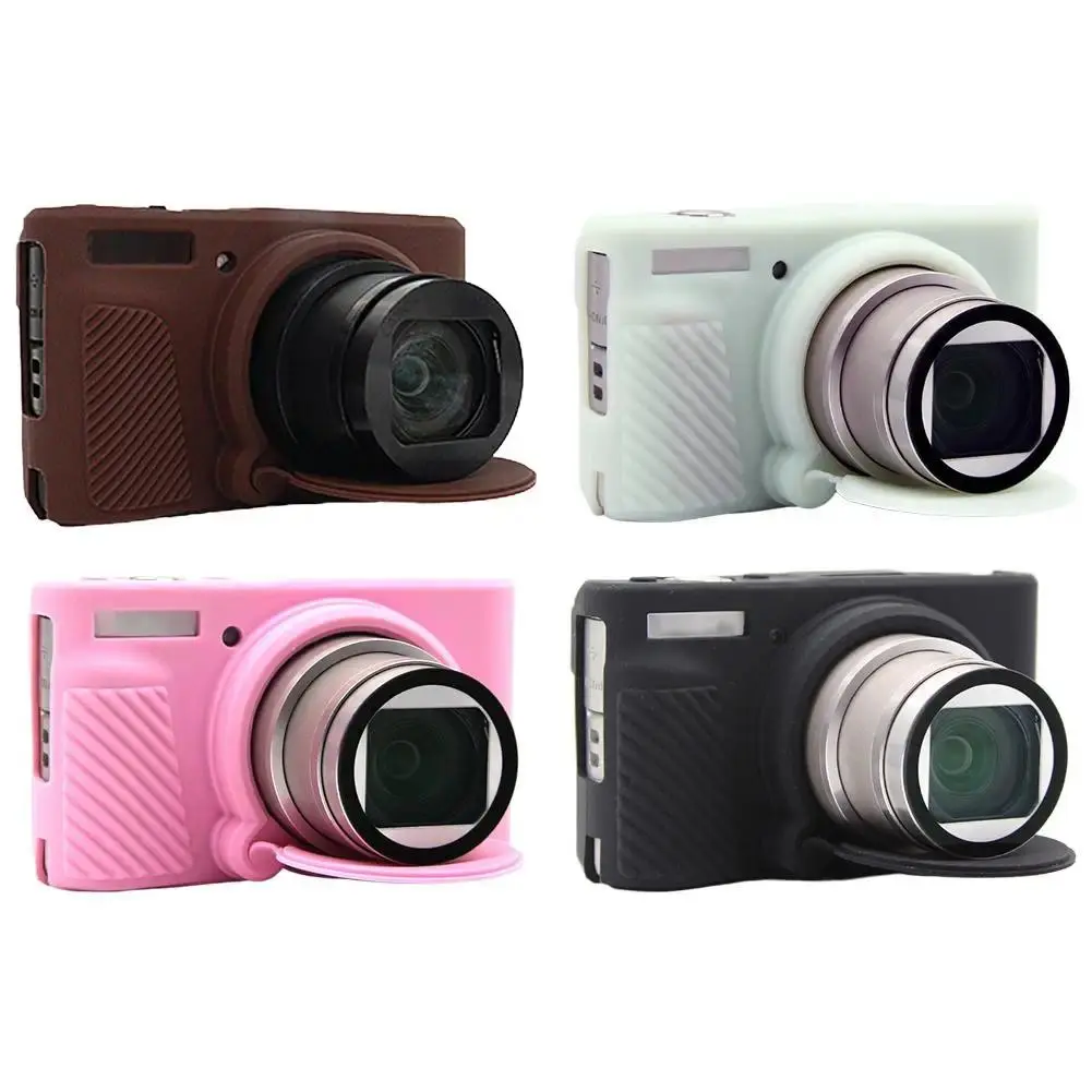 Silicone Camera Case with Lens Cover & Button Protection for Canon PowerShot SX740 HS, SX730 HS - Shockproof Solid Soft Rubber Body Skin Accessory