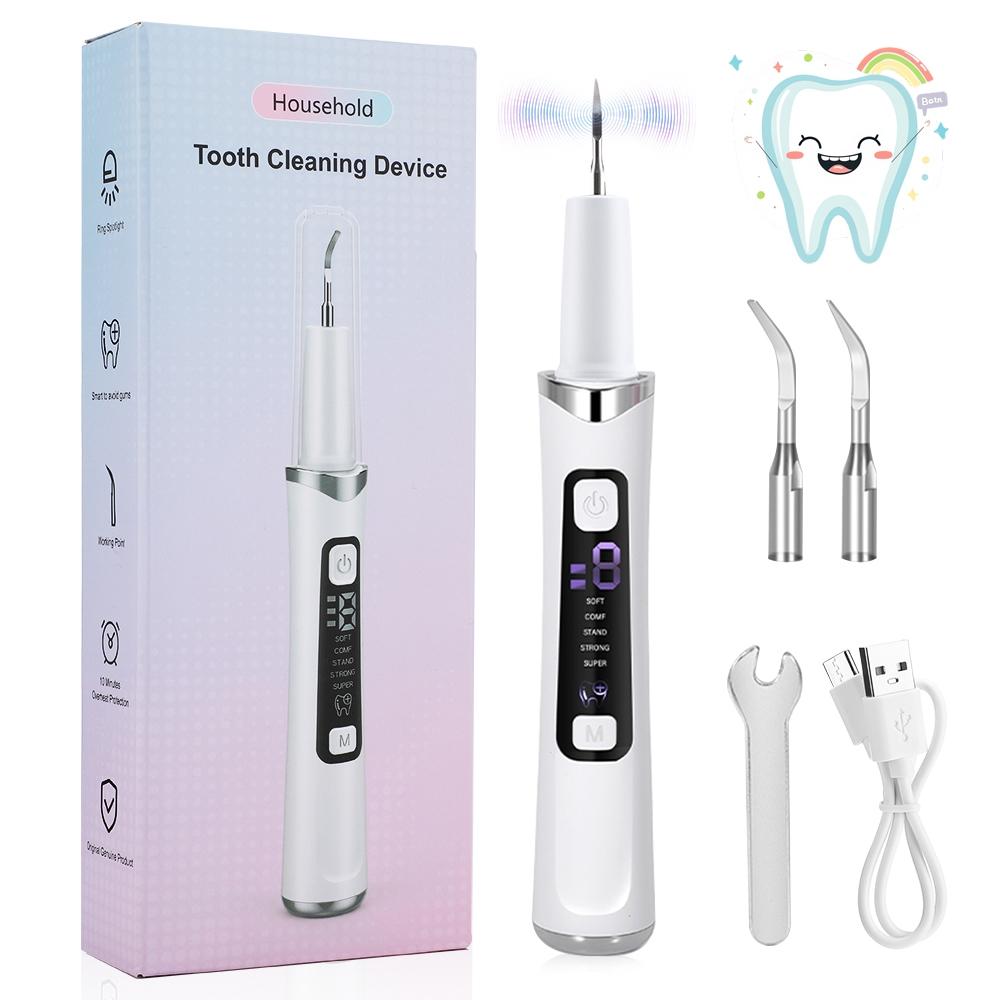 Electric Tooth Cleaner with LED Light, 4 Modes Teeth Cleaning Tool , With 2 Cleaning Heads, Oral Care Teeth Cleaning Tool USB Rechargeable Teeth Cleaning Machine Electric Tooth Cleaner with LED Light, 4 Modes Teeth Cleaning Tool , With 2 Cleaning Heads, Oral Care Teeth Cleaning Tool USB Rechargeable Teeth Cleaning Machine