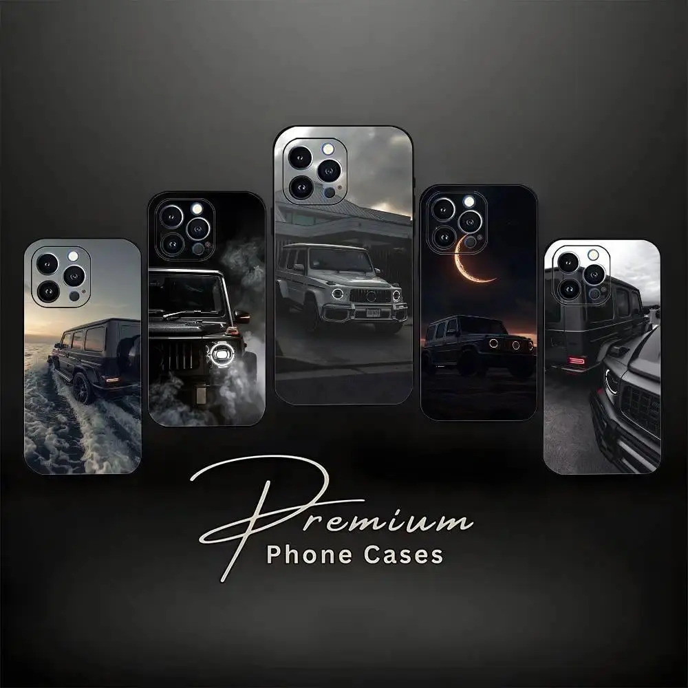 Mercedes-Themed Personalized Soft Silicone Smartphone Case - Stylish 1 Mobile Phone Accessory, Portable Handheld Protection Cover, Black for iPhone 11-17 Pro Max/Plus & Samsung Galaxy S23-S25, Accessories