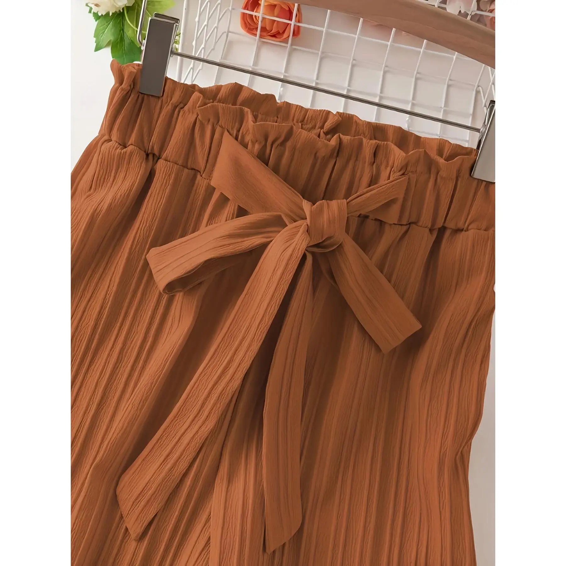 Ribbon Casual Long Pants