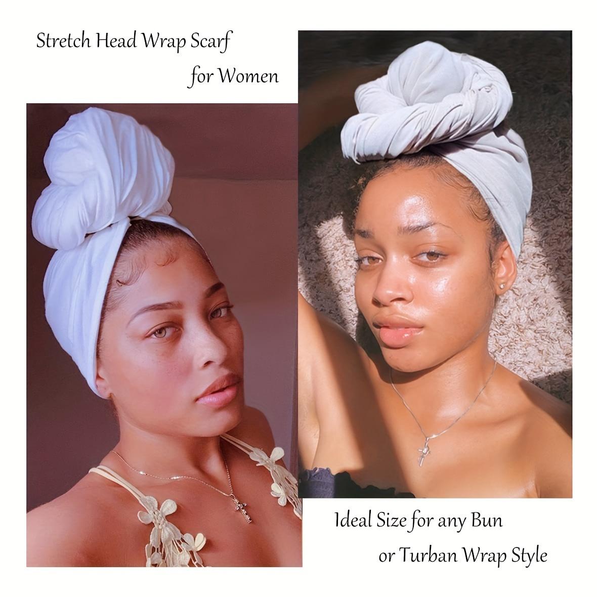 1pc of Ultra-Soft Stretchy Jersey Turban Head Wraps in Long  display picture 3