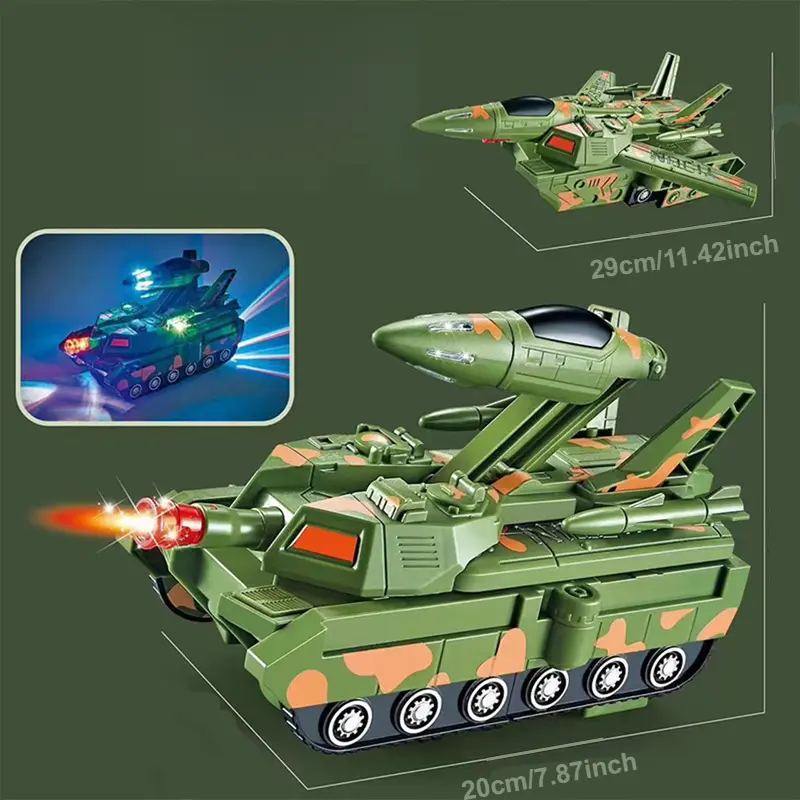 Unisex Smart Obstacle-Avoid Tank Electric Toy - Educational Science & Tech Toy for 3-4 Years Kids, Smart Auto Dodging, Auto Deformation, Flashing Lights, Cheerful Music Adds Fun, Sturdy for Drops, Holiday/Birthday Gift