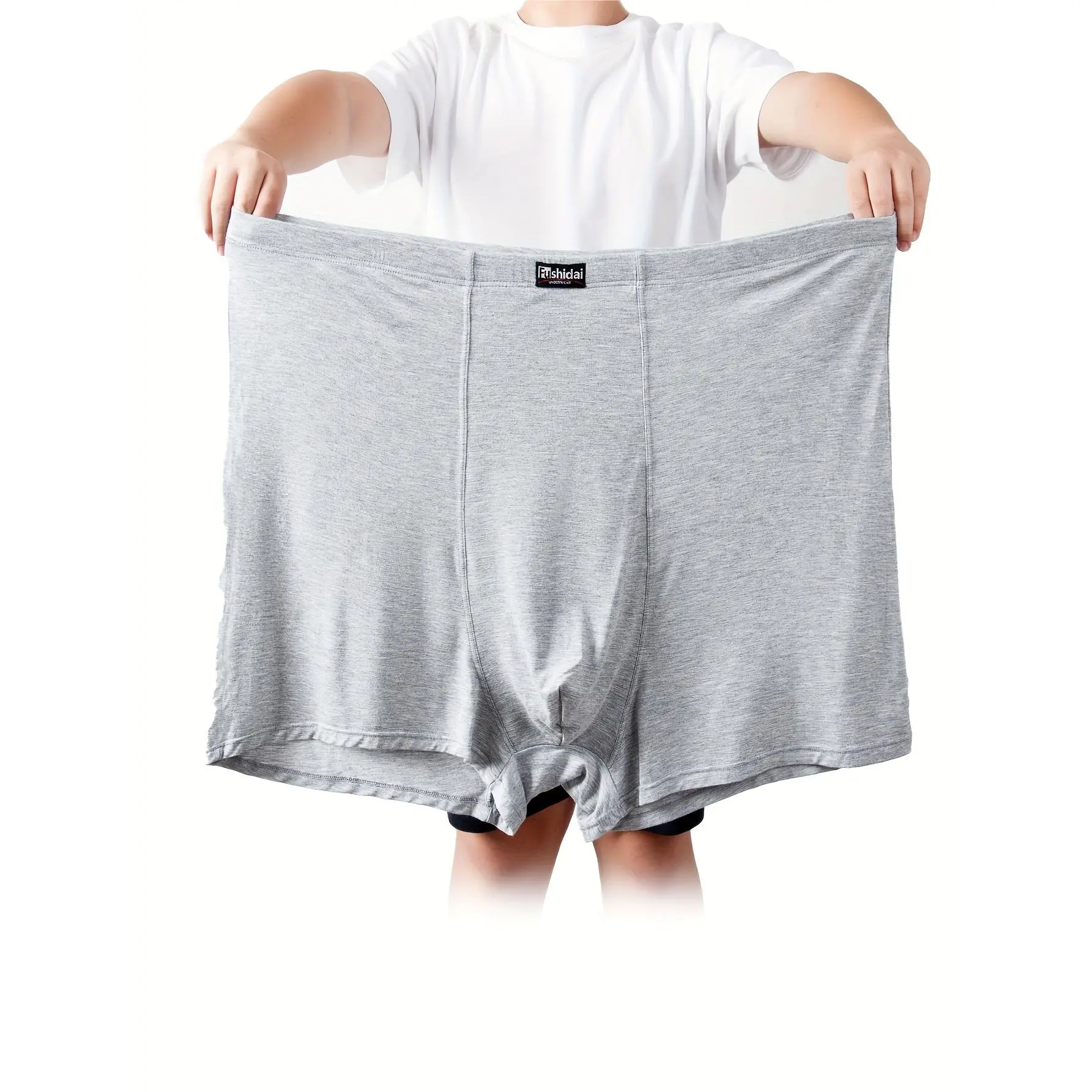 [Plus-Size Boxer Briefs] High-Waisted Plus-Size Men's Boxer Briefs - 3pcs Extra Large Loose Fit for Big & Tall Men - High Elasticity, Suitable for 200 to 420 Lbs - Summer Wear, PLUS SIZE