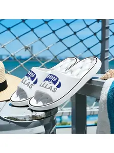 1 pair of DALLAS printed multi-functional indoor and outdoor slippers, plus-size beach slippers, slip-on slippers, unisex, ideal for hotel vacations, outings, and outdoor adventures, the perfect travel companion