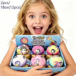 2/12PCS Cartoon Girls Group Big Dumpling Squishy Blind Box,Unboxing Surprise,Light Fragrance Bun Fidget Toy,Squeeze Toy,Soft Material,Stress Relief for Anxiety Safe Portable Sensory Decompression Party Favors,Ideal For Personal Or Party Gifts.