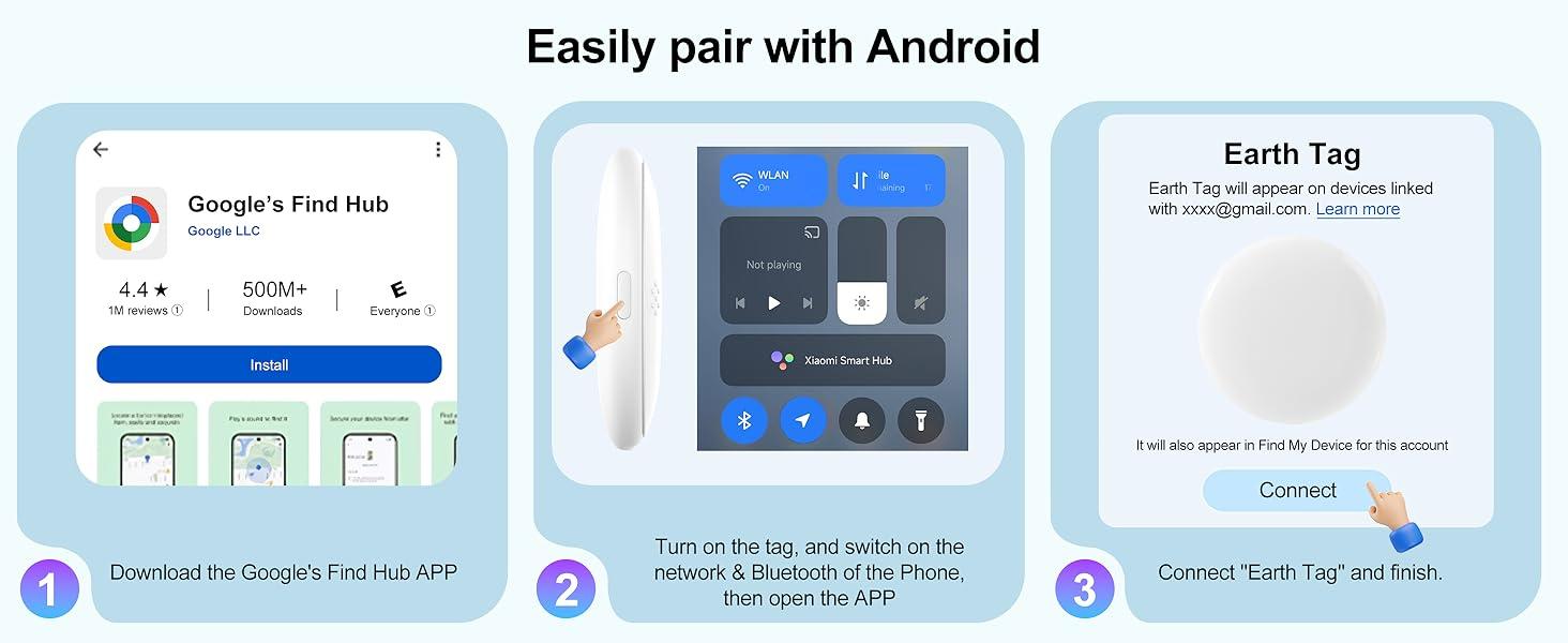 4-Pack Dual-System Air Tracker Tags, Ultra-Light Bluetooth Key Finder Locator Compatible with iOS & Android Find My Services, for Wallet, Luggage