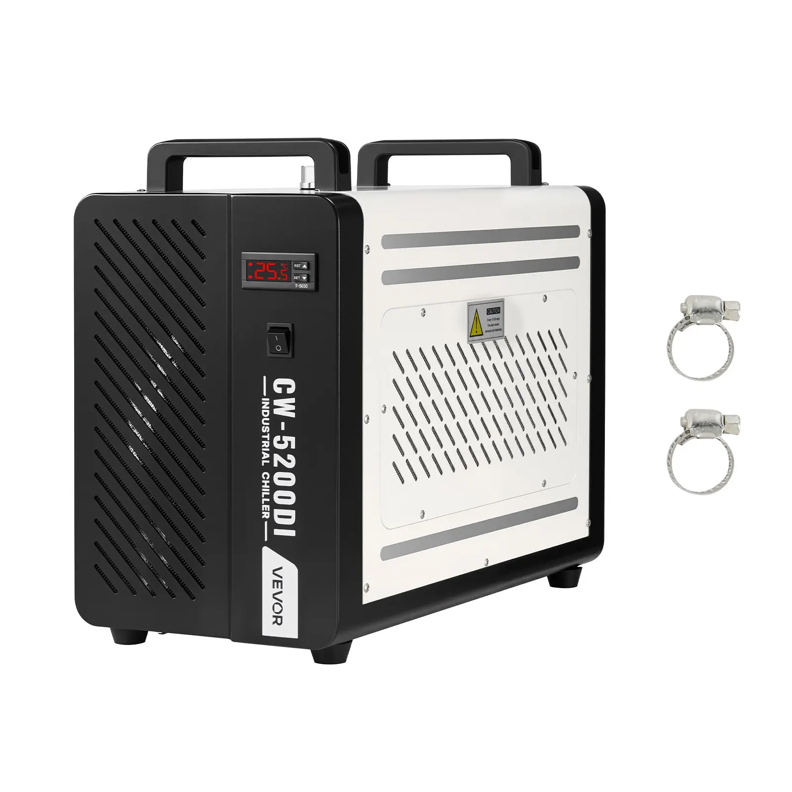 【DealsForYouDays】VEVOR Industrial Water Chiller, 5460 BTU/h, Industrial Water Cooler Cooling System with Compressor, 4.2 GPM Max Flow, 1.8 Gal Tank Capacity, Laser Chiller, for CO2 Laser Engraving Cutting Machine