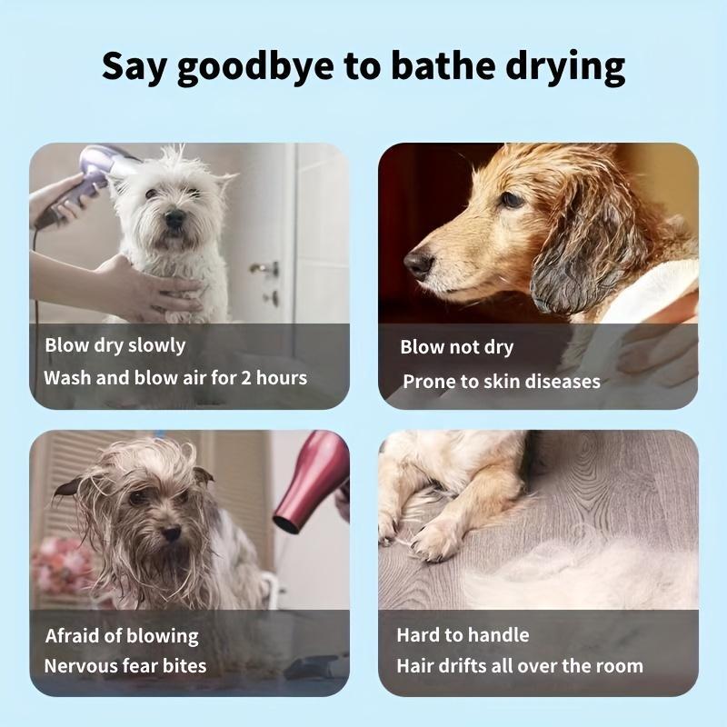 Quick Hands-Free Pet Drying Bag - Dog Cat Rabbit Bath Grooming | Fast 5-10 Min Drying, Anti-Hair Flying, Portable Foldable Design for All Pet Sizes