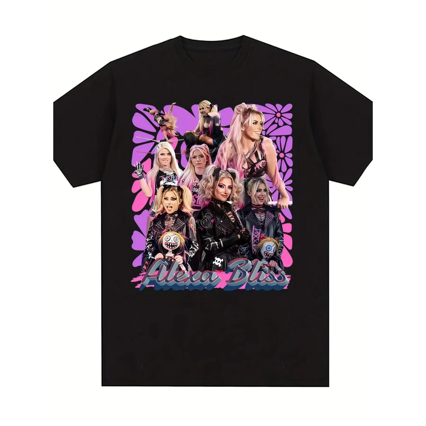 This Short-Sleeved Unisex T-Shirt Features a Stylish Print of The Alexa Bliss Wrestling Logo, Perfect for Casual Wear And Makes a Thoughtful Gift with Its Great Design