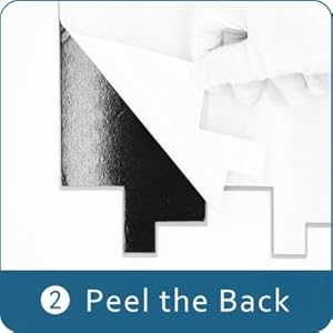 10-Sheet Peel and Stick Backsplash Stone Composite Self Tiles, 11.1" x 11.3" Grey White Mixed Embellished Stripes Brick Stick on Backsplash for,, Fireplace