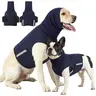 New 2-in-1 Dog Anxiety Calming Hoodie, Breathable Dog Jacket Vest for Thunderstorms, Fireworks, Vet Visits, Separation, Noise Block & Ear Protection Recovery, Gray