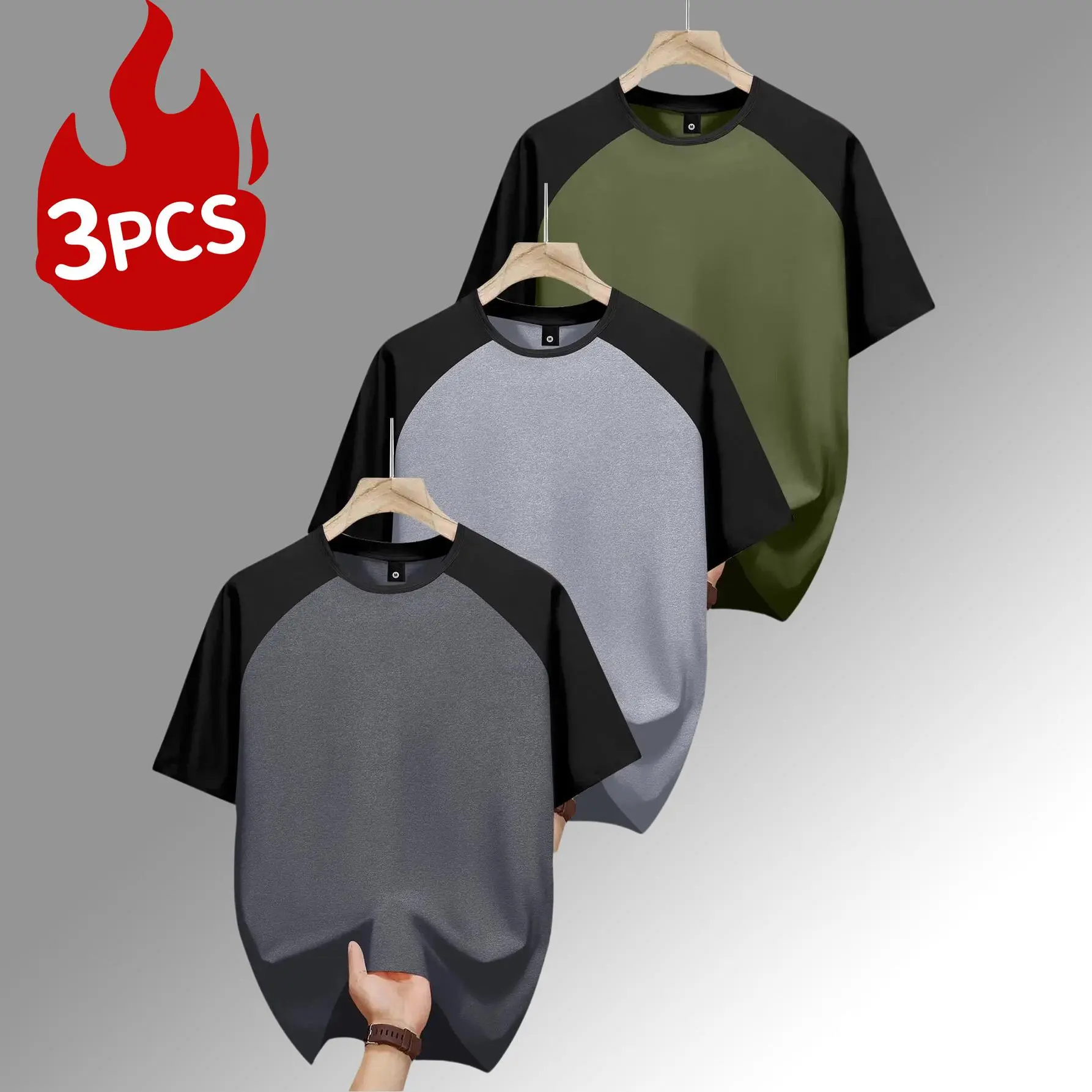 This raglan color-block T-shirt has a clean, modern look with contrasting sleeves. Made from lightweight, comfortable fabric, it’s great for daily wear and easy to match. Also a simple gift option for different occasions.