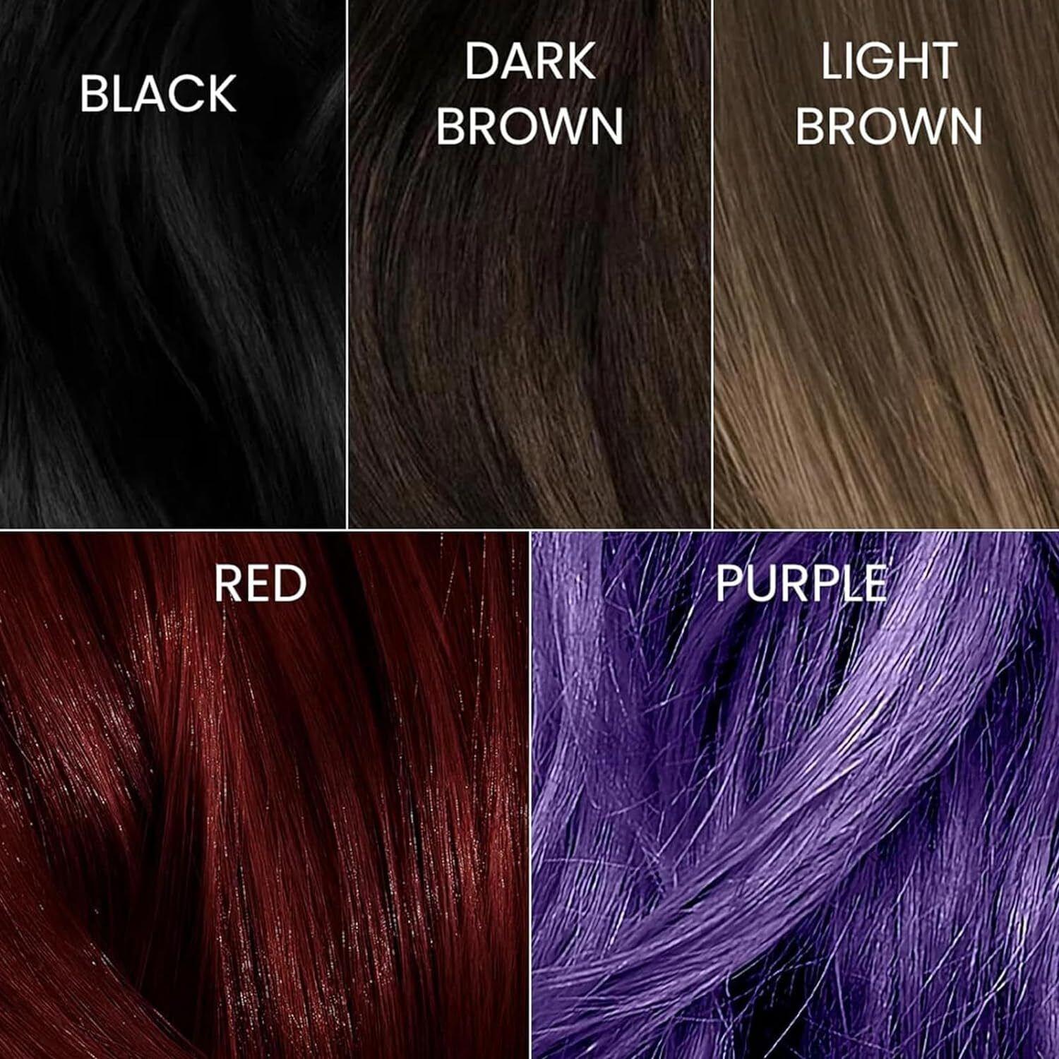 Nova Hair Instant Dye Shampoo - Safe Natural Haircare Solution for At-Home Use, Gray Coverage, Scalp Nourishment, Purple-Black Color for All Types