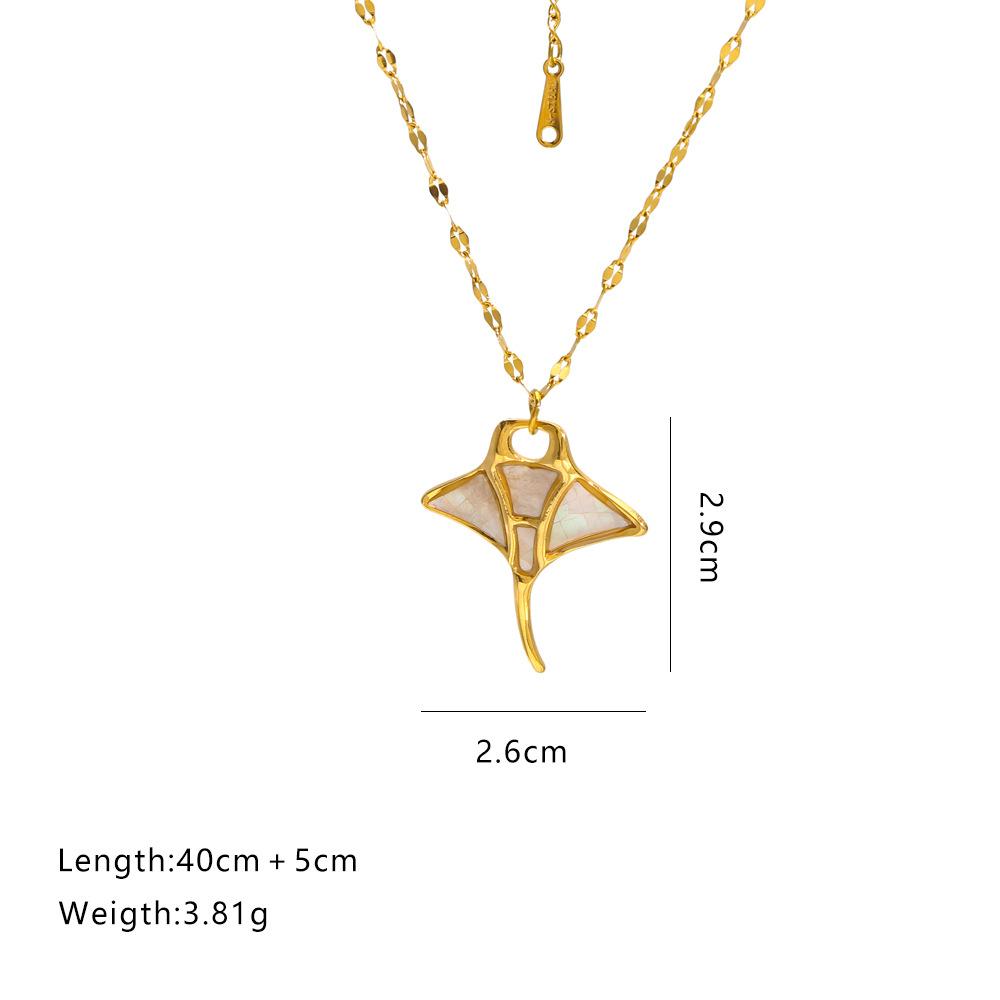 New cross-border jewelry: starfish stainless steel pendant necklace accessories, light luxury niche women's summer fashion jewelry